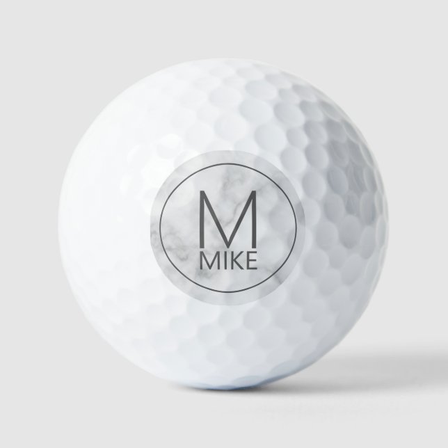 Moderne Personalisierte Monogram und Name-Golfbäll Golfball (Vorderseite)