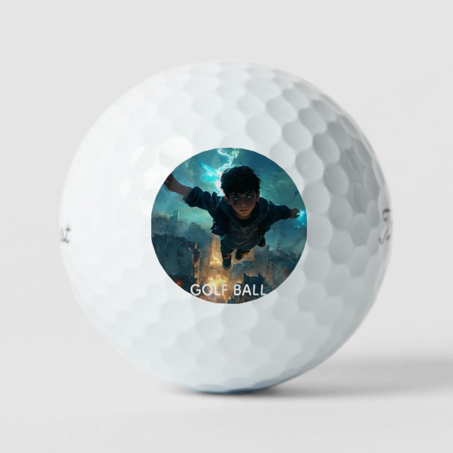 Moderne personalisierte Monogramm-Grafik-Golfbälle Golfball (Vorderseite)