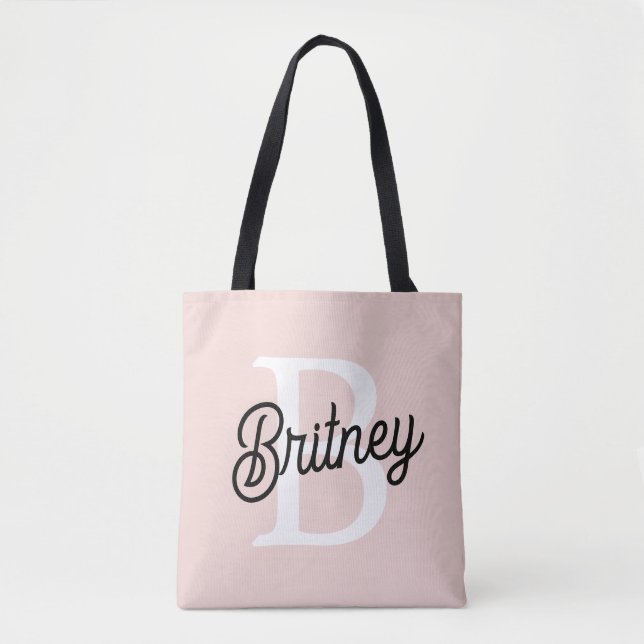 Moderne personalisierte Monogramm und Name Pastell (Vorderseite)