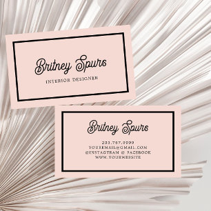 Moderne personalisierte Monogramm und Name Pastell Visitenkarte
