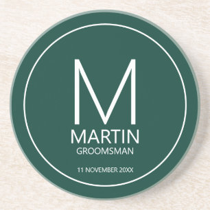 Moderne Personalisierte Monogramm- und Name-Trauze Getränkeuntersetzer