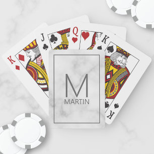 Moderne Personalisierte Monogramm- und Namenskarte Spielkarten