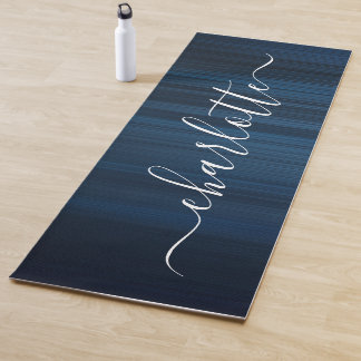 Moderne Personalisierte Name Chic Kalligrafie Yogamatte