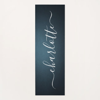 Moderne Personalisierte Name Chic Kalligrafie Yogamatte