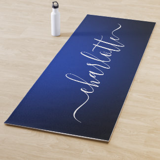 Moderne personalisierte Namen-Chic-Kalligrafie Yogamatte
