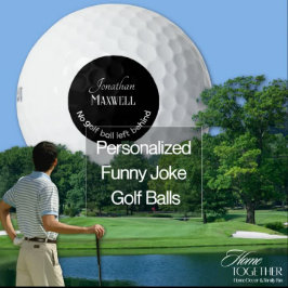 Moderne Personalisierte Namen Schwarz-weiß Funny S Golfball