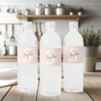 Moderne personalisierte Namensmonogramm Pastellros