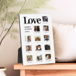 Moderne Personalisierte Paare Foto Liebe Jubiläum Fotoplatte<br><div class="desc">Moderne Personalisierte Paare Foto Liebe Geschichte Jubiläumsdiskussion</div>