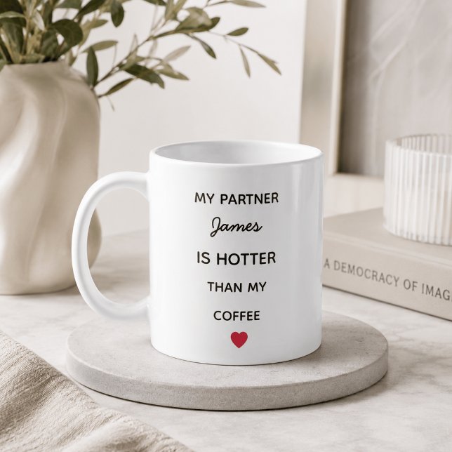 Moderne personalisierte Partner-Kaffeetasse Kaffeetasse (Von Creator hochgeladen)