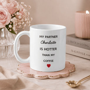 Moderne personalisierte Partner-Kaffeetasse Kaffeetasse