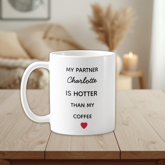 Moderne personalisierte Partner-Kaffeetasse Kaffeetasse (Von Creator hochgeladen)