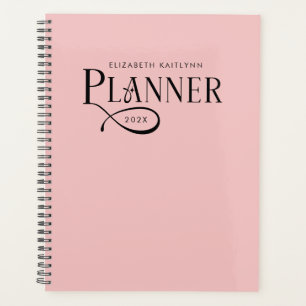 Moderne personalisierte Rosa Planer