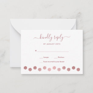 Moderne Personalisierte Rose Gold Dog Pet Wedding  Mitteilungskarte