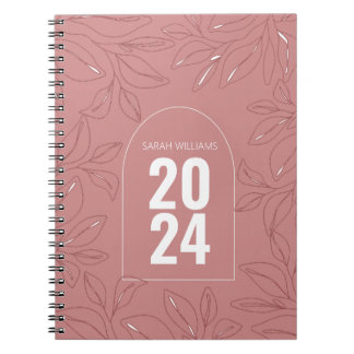 Moderne Personalisierte Rose Pink Notebook Geschen Notizblock