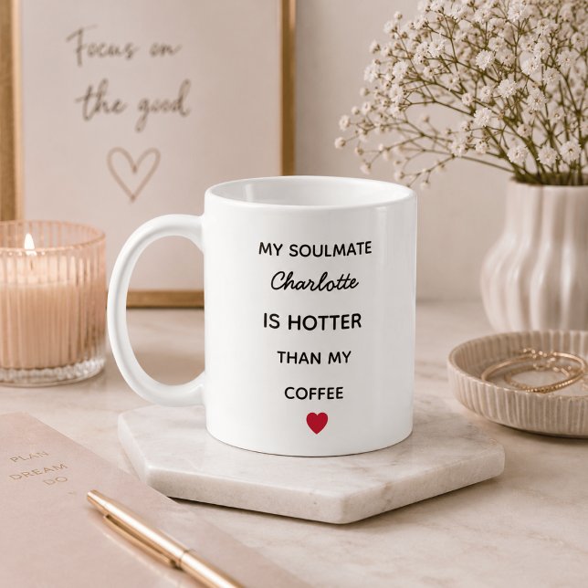 Moderne personalisierte Seelenverwandte Kaffeetass Kaffeetasse (Von Creator hochgeladen)