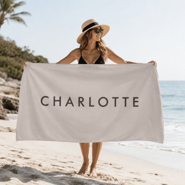 Moderne personalisierte Strandtuch mit Namen (Von Creator hochgeladen)