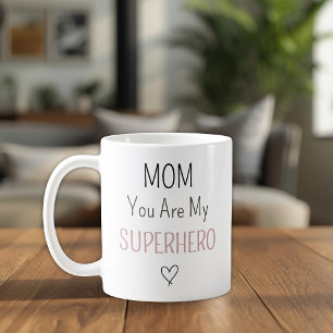 Moderne personalisierte Superheld-Mutter-Fotocolla Kaffeetasse