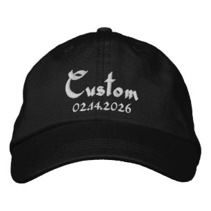 Moderne personalisierte Text- und Datum-Baseballka Bestickte Baseballkappe