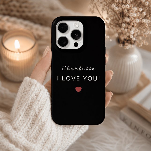 Moderne personalisierte Valentinsgruß – Ich liebe  iPhone Hülle (Von Creator hochgeladen)