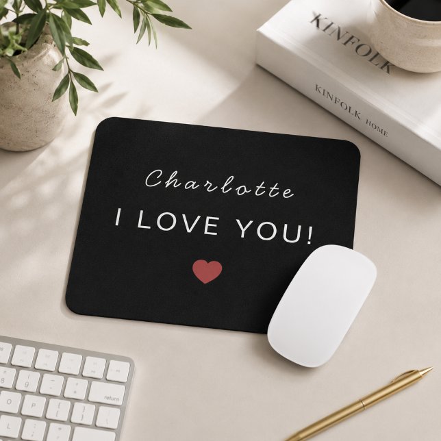 Moderne personalisierte Valentinsmauspad Mousepad (Von Creator hochgeladen)