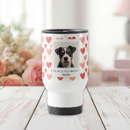 Moderne personalisierte Valentinstag-Reisetasche f Reisebecher