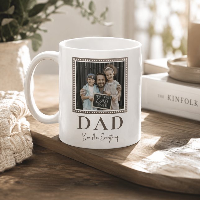 Moderne personalisierte Vater-Foto Kaffeetasse (Von Creator hochgeladen)