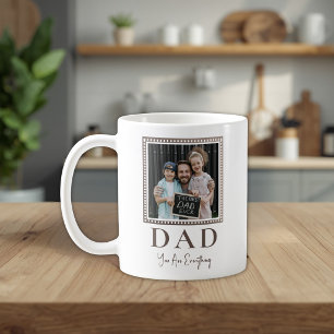 Moderne personalisierte Vater-Foto Kaffeetasse