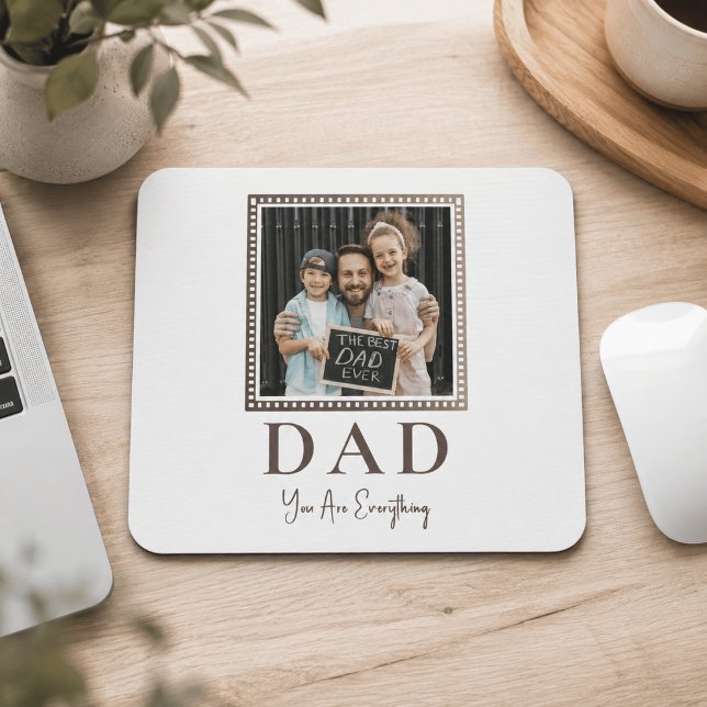 Moderne personalisierte Vater-Foto Mousepad (Von Creator hochgeladen)