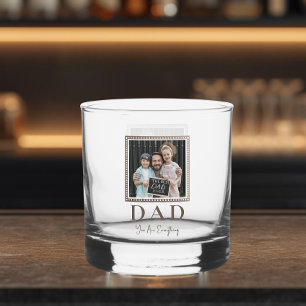 Moderne personalisierte Vater-Foto Whiskyglas