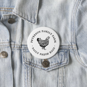 Moderne personalisierte Vintage-Eier Button