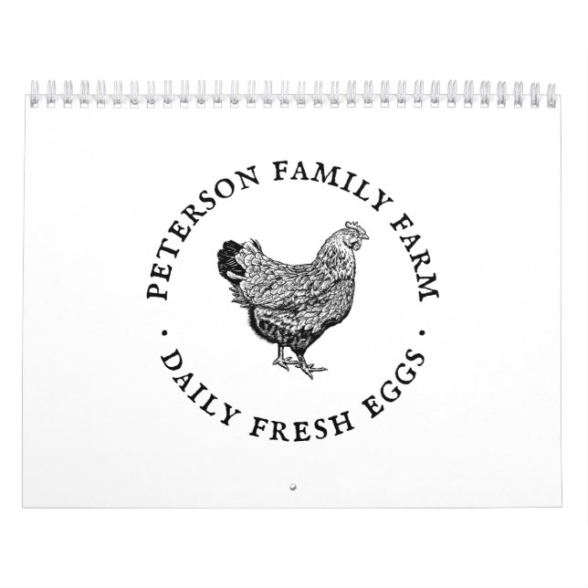 Moderne personalisierte Vintage-Eier Kalender (Titelbild)