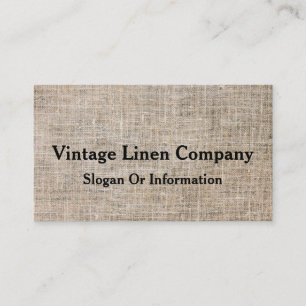 Moderne Personalisierte Vintage Linen Kraft Visitenkarte