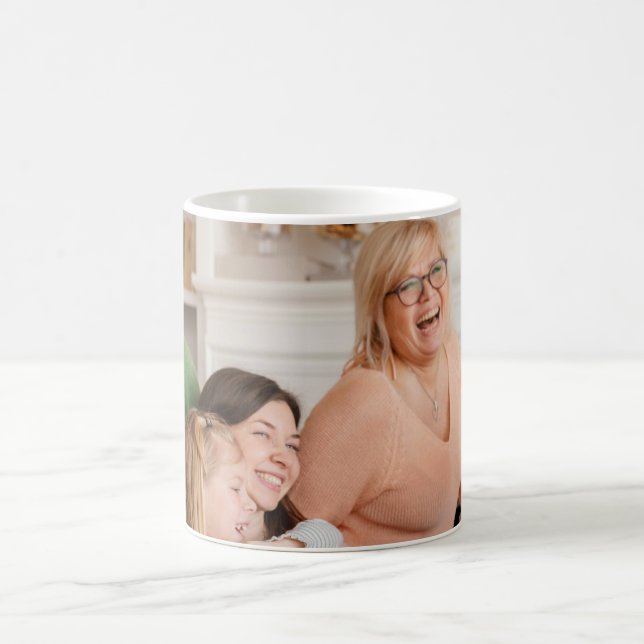 Moderne Personalisierte Weihnachtsgeschenke Bilder Kaffeetasse (Mittel)