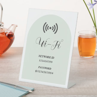 Moderne personalisierte WIFI-Passwort und Netzwerk Sockelschild