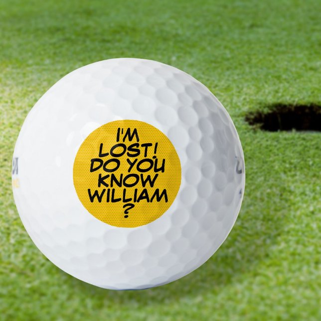 Moderne Personalisierte Witznachricht verloren Golfball (Von Creator hochgeladen)
