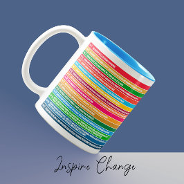 Moderne Personalisierte Ziele für die Nachhaltigke Zweifarbige Tasse