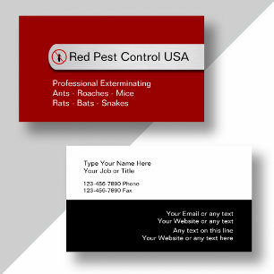 Moderne Pest Kontrolle Business Cards Visitenkarte