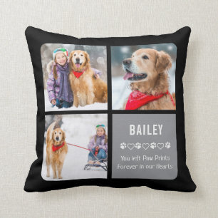 Moderne Pet Memorial Pet Loss Geschenk Collage Kissen