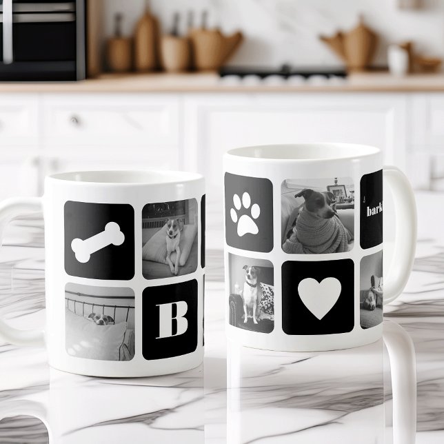Moderne Pet Monogram Fotolage Kaffeetasse (Von Creator hochgeladen)