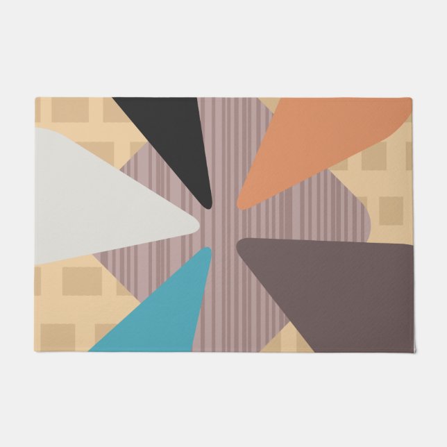 Moderne "Petals" des Mittelalters Kunstfarben Fußmatte (Vorderseite)