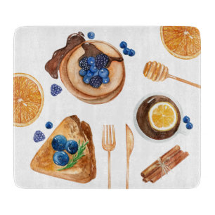 Moderne Pfannkuchen Küche Schönheit Frühstück Schneidebrett