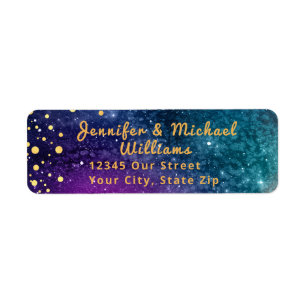 Moderne Pfauenblau-Gold-Aquarell-Hochzeit