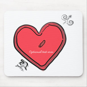 Moderne Pfeil- und Herz-Valentinstagsliebe Chic Cu Mousepad