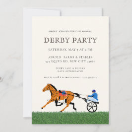 Moderne Pferderennen Derby-Party Reitsport  Einladung