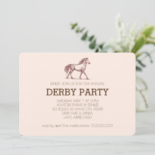 Moderne Pferderennen Derby-Party Reitsport  Einladung