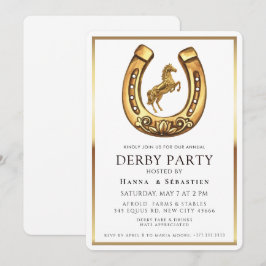 Moderne Pferderennen Derby-Party Reitsport  Einladung