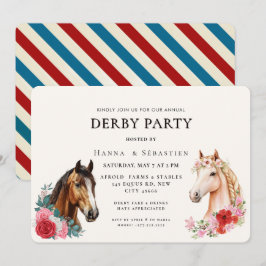 Moderne Pferderennen Derby-Party Reitsport  Einladung