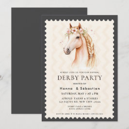 Moderne Pferderennen Derby-Party Reitsport  Einladung