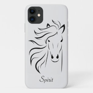 Moderne Pferdesilhouette Bildkunst auf hellgrau Case-Mate iPhone Hülle