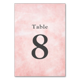 Moderne Pfirsichfarben Saubere Minimalistische Hoc Tischnummer